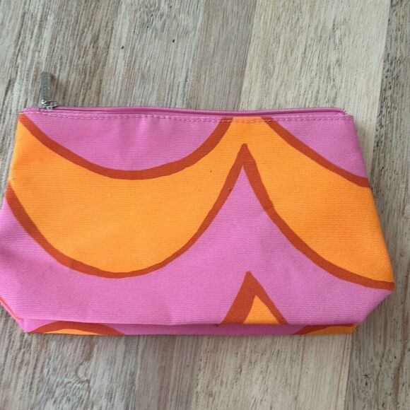 Merimekko for Clinique orange and pink cosmetic bag make up bag - Picture 3 of 4